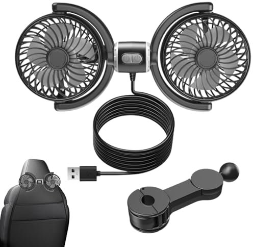 Fan de siège d'auto, ventilateurs de siège d'auto USB pour le siège arrière