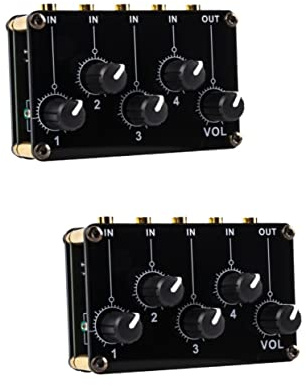 JOINPAYA Mixer Audio Mini Senza Batteria Mixer Stereo Portatile per Strumenti e Computer Volume Indipendente e Sonora Facile da Trasportare e Utilizzare Ovunque