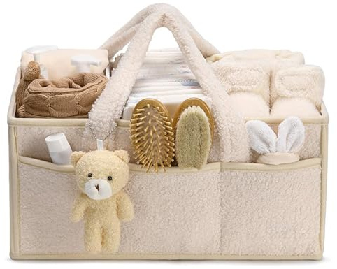 Comioke Organizador Pañales, Organizador de Bolso Cambiador, Cesta Organizadora, Bolso, Para Bebés, de Pañales, Almacenamiento Portátil Para Bebés