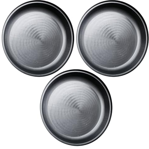(Set of 3) Large 70cm Round Sand and Water Trays – Black Plastic Mixing Board for Toddlers, Builders & Garden Use | Ideal for Messy, Cement, Mortar, Beach & Home Activities