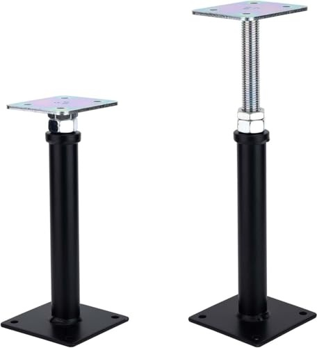 2 Stück pfostenstütze höhenverstellbar, Einstellbar Bereich 220-320mm, Verzinkter Stahl Verstellbar Pfostenträger für Zäune, Unterstände, Pergolen, Carports, Bauarbeiten