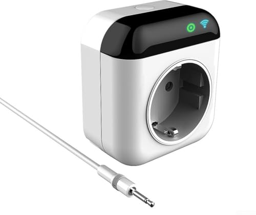 babominimer Enchufe de termostato WiFi programable con temporizador y control de voz, compatible con la aplicación Life para gestión de calentadores, acceso remoto a través de