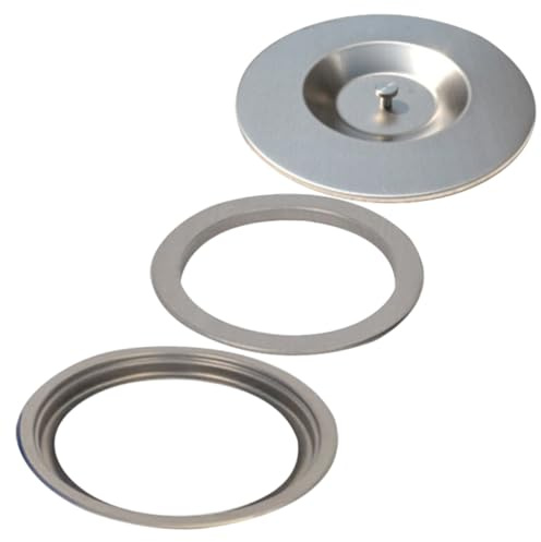 TOYZFRIENDY Coperchio Bidone Spazzatura Incassato in Acciaio Inossidabile Per Cucina Da Banco Design Slim Compatto Per Pattumiere Da Incasso