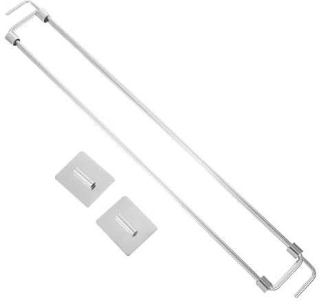 PENIKOKO Rv Refrigerator Stand Rv Trailer Accessories Fridge Tension Rods Rv Adjustable Shelf Brackets 304 Stainless Steel Silver