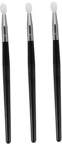 Mobestech 3 Stück Make Up Applikatoren aus Kunststoff und Silikonbeschichtetem Flüssigkeitsresistentem Material Wiederverwendbar für Professionelle und Private Gesichtsanwendungen