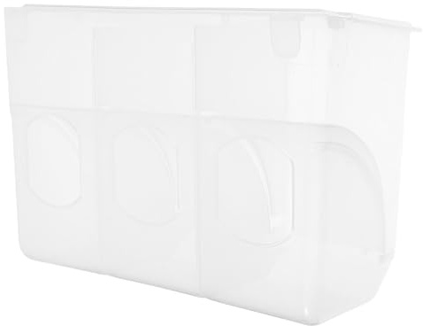 VALICLUD Comedero de 3 Orificios Antidesperdicio Plástico Duradero para Jaulas de Aves Dispensador Automático de Alimento para Codornices y Pájaros Pequeños Suministros para Cuidado de