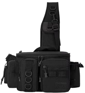 Compatible avec Le Sac de matériel Porte-Canne, équipement Taille Tactique for Sports Plein air, à leurres, randonnée, Escalade, Camping, Voyage(B)
