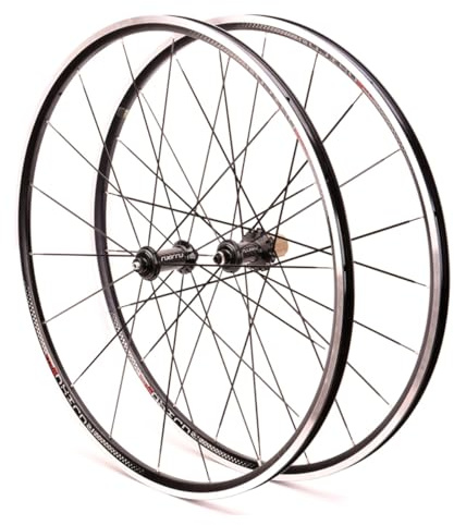 700C Hjulset Landsvägscykel Aluminiumlegering Framhjul Och Bakhjul Snabbkoppling Nav 9 * 100/10 * 130mm C/V-bromsar Passar 8-11s Kassett(Black)