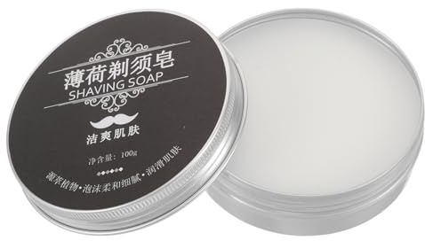 VINTORKY Jabón de Afeitar Espumoso para Hombres y Mujeres, Pasta Portátil Fragancia Agradable, Acondicionador y Bálsamo Reparador para Vello Facial y Bigote en Casa o Viaje