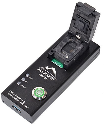 BGA221 Memory Flash Adapter[ALLSOCKET]eMCP221-USB3.0 Reader BGA221 Chip Flash Memory Forensic Extractor Tool Data Recovery for Broken Android Smartphone