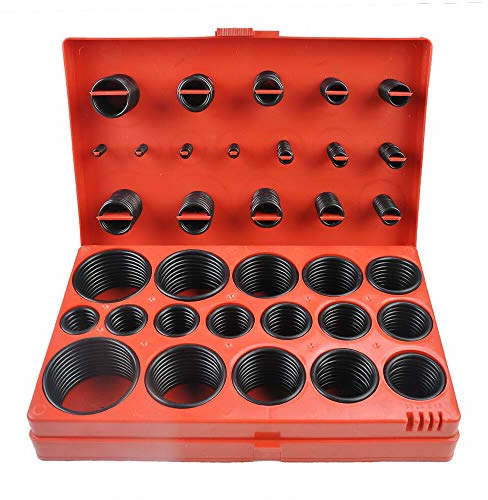 Gasea 407pcs 32 Imperial Sizes Rubber O Ring Sealing Gasket Washer Assortment Kit for Professional Plumbing, Automotive, Mechanic, Repairs, Air or Gas Connections