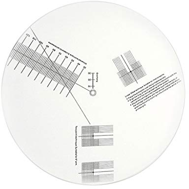 Chaoxiner Anti-sliding LP Vinyl Record Pickup Calibration Plate Distance Gauge Protractor Adjustment Tool Ruler for Turntable Accessories Gauge Tool for Vinyl Records