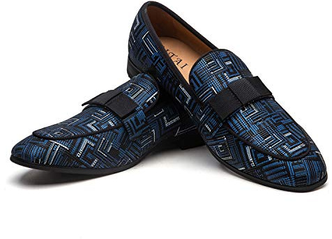JITAI Mocasines para Hombre Zapatos Casuales de Moda Mocasines Zapatos de Fiesta, Azul 03, 45 EU (12 UK)