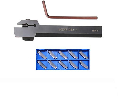 1P MGEHR1212-3 Tool Holder + 10P MGMN300-M TG1225 Carbide Insert CNC Metal Lathe Cutting Turning Tool For P.M.K