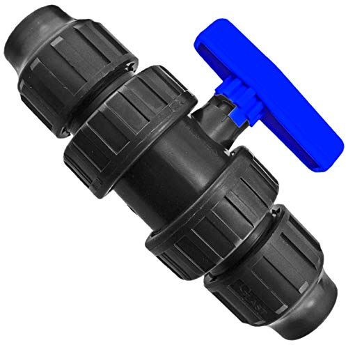 PP Fitting | Kugelhahn | für PE-Rohr ∅ 50 mm | Verschraubung Klemmverbinder