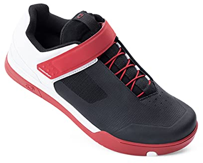 Crank Brothers Herren Mallet Speed Lace Fahrradschuhe, Rot Schwarz Weiß