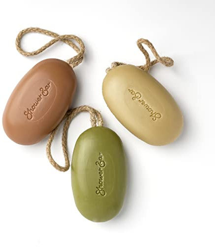 'Shower Bar - Oud, Olive and Verbena Scented Shower Soaps with Travel Case. 220g Solid Shower Gel Bar, Eco Friendly Vegan, Plastic-free, Cleansing and Moisturising (Pack of 3 + Travel Case)