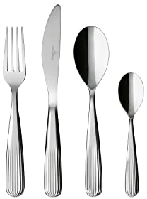 Villeroy & Boch – Rose Garden Besteckset 24tlg. Silber/Platin, Spülmaschinenfest, Besteck, Tafelbesteck, Besteck Set 6 Personen, Edelstahl