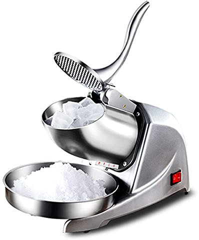 Electric three-knife ice crusher, household and commercial ice crusher, low noise 95kg/h crushed ice volume, multi-function ice crusher