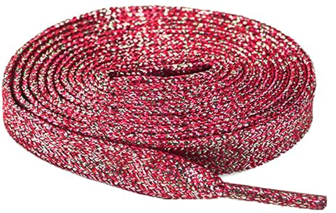 Anopo 2 Paia Lacci Glitter Piatti Larghezza 10 mm Lunghezza 100cm-160cm | Lacci di Ricambio per Scarpe Sportive
