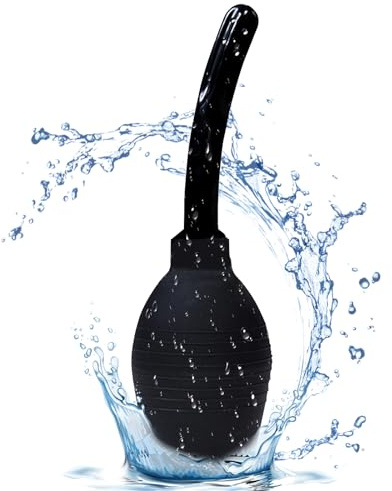 xocome 310 ml Duche Enema Kit Silikon – Wiederverwendbare Verstopfung Linderung für Männer & Frauen – Schwarz