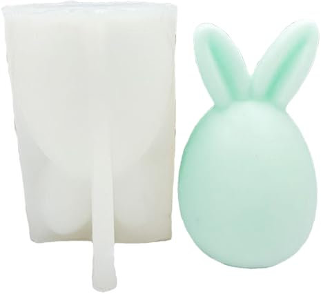 Eventerde Osterhasen-Schokoladenformen, Osterhasen-Kerzenform, Hase Schokoladenform, Kreative ästhetische stilvolle dicke weiche Osterhasen-Schokoladenformen für DIY-Schreibtischdekoration,