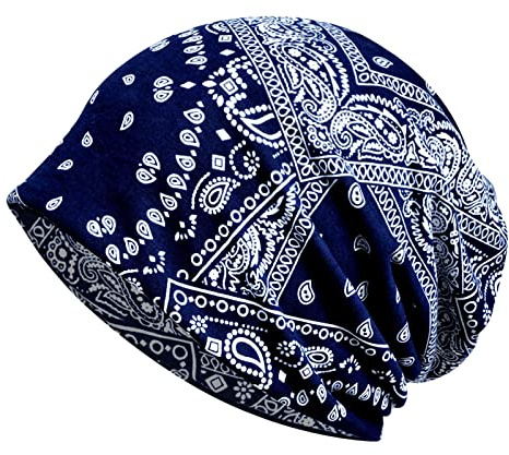 Slouchy Beanie Mütze Damen Sommer Beanie Turban Chemo Cancer Kopfbedeckung aus Baumwolle Schlafmütze Sommermütze Turban Kopfbedeckung