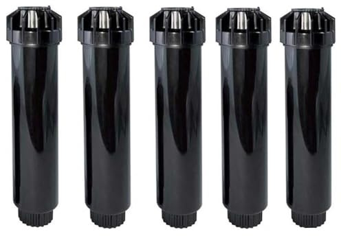 5x Irrigatore statico pop-up da 1/2 - Regolabile sino a 360° - Gittata fino a 5,2 m - Corpo 15 cm - Alzata 10