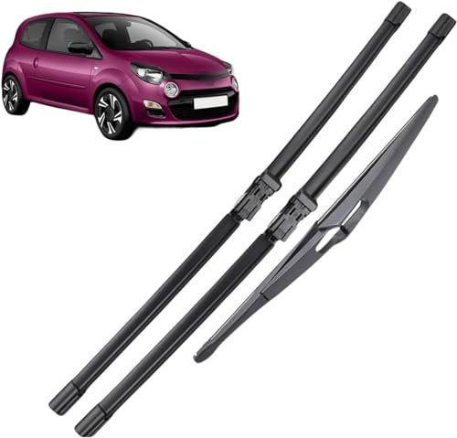 ZLxsmy Auto-Scheibenwischer-Set für Renault Twingo 2 BJ 2007-2014,Vorne + Hinten Wischer Klingen,Das Material ist langlebig und die Fenster sind sauber
