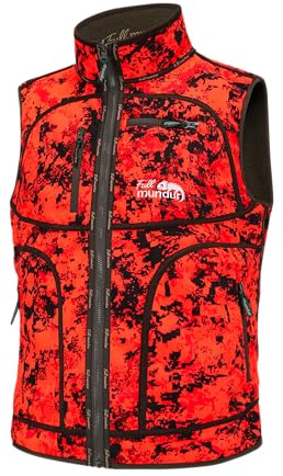 Full mundur Orange Camo Jagdweste Fleeceweste Wendeweste für Herren Windstop Wasserdicht