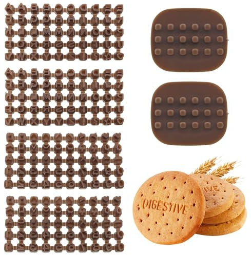 6 Pack Letter Pottery Stamps for Clay, Cookie Cutters Set, Alphabet Number Letter Stamp, Ceramic Polymer Clay Tools, DIY Embosser Mold for Cake Baking Clay