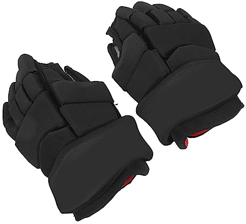Oreilet Guanti hockey per giovani, guanti hockey su ghiaccio traspiranti leggeri, guanti protettivi per le dita pieghevoli per street hockey, lacrosse, hockey su prato, hockey su