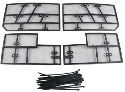 QASULER Filet Anti-Insectes Avant de Voiture for Mitsubishi, for Pajero V93 V97, Couverture en Maille de Protection Contre Les Insectes, Accessoires 2012~2018 Grille de radiateur pour Voiture