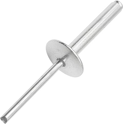 JIANDAXIN Blindnieten mit großem Flansch, extra lang, verlängerte Länge, Aluminium, großer Kopf, Stahlschaft, Dorn, Langschaft, Popnieten (3/16 x 1-49/64 Zoll), 30 Stück