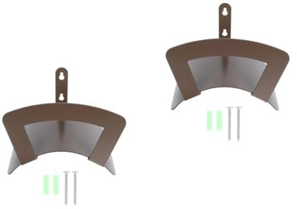 HEMOTON 2 Soportes para Mangueras De Jardín para Exteriores para Colgar En La Pared para Mangueras De Agua Ganchos Sencillos Resistentes Organizador De Mangueras De Hierro Marrón