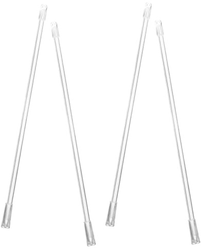 PRETYZOOM Set 4 Pezzi Bacchette Cieche in Fibra di Vetro Leggere con Gancio per Tende Verticali, Accessori per Tende da Casa, Tatto Confortevole e Resistenza Garantita