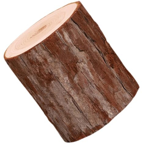 Hohopeti Wood Pile Candle Holder Tealight Candle Holder 10X9X9Cm Natural Wood Stable Design for Home Decoration