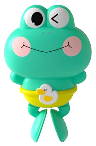 Generisch Baby Badespielzeug Für 2025 Neuest Badewannenspielzeug Frosch Uhrwerk Schwimmbad Wasserspielzeug Ab 1 2 3 4 Jahr Badeschleim Für Kinder (Green, One Size)