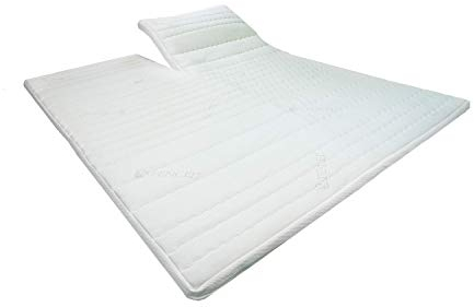 AM Qualitätsmatratzen Premium Split Gel Topper 180x200cm RG50 - Made in Germany - Atmungsaktiver Gelschaum Topper Geteilt 180x200-6cm - Splittopper 180x200 mit Lyocell Bezug & Anti-Rutsch Funktion