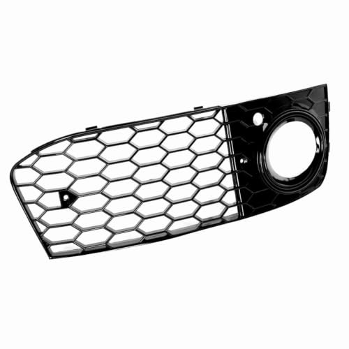 Qiilu 1 Paar Nebelscheinwerfer Abdeckung Nebelscheinwerfer Abdeckung Lampenrahmen Gitter Fit für B8 2009 2011(Schwarz)