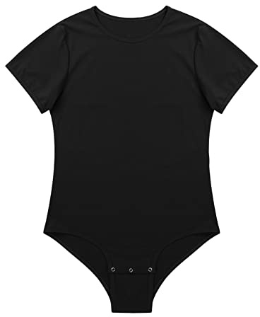 FEESHOW Herren Body Kurzarm Bodysuit Jumpsuit Fitness Sport Shirt Erwachsene Strampler Einteiliger Unterwäsche Nachtwäsche