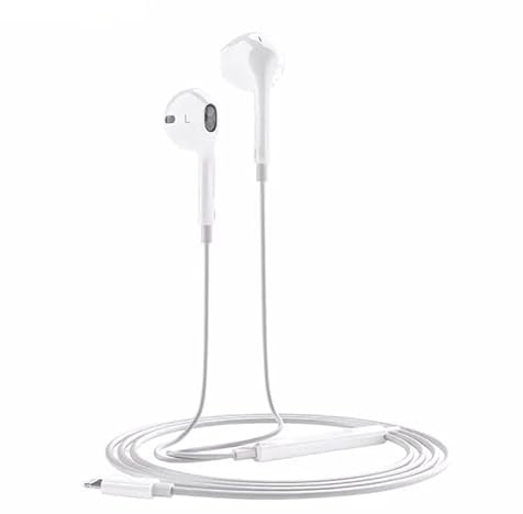 bwoo - Auriculares para iPhone con micrófono integrado y control de volumen, auriculares con cable