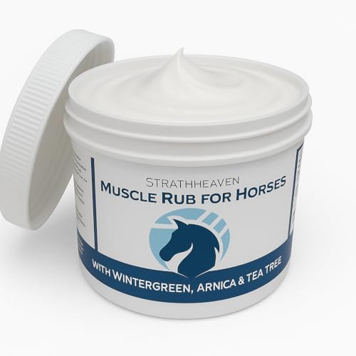 Equine Muscle Rub with Arnica, Peppermint, Tea Tree & Wintergreen – Natural Horse Liniment for Sore Muscles & Stiff Joints – Fast-Acting Cooling Relief - 500ml