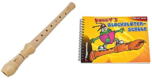 Gewa 700180 C-Sopran Blockflöte Natura dt.Griffweiser, Grifftabelle & Voggy's Blockflötenschule: Für Sopran-Blockflöte in C. Lerne mit Spaß!. Mit Übungtipps und Noten der beliebtesten Kinderlieder