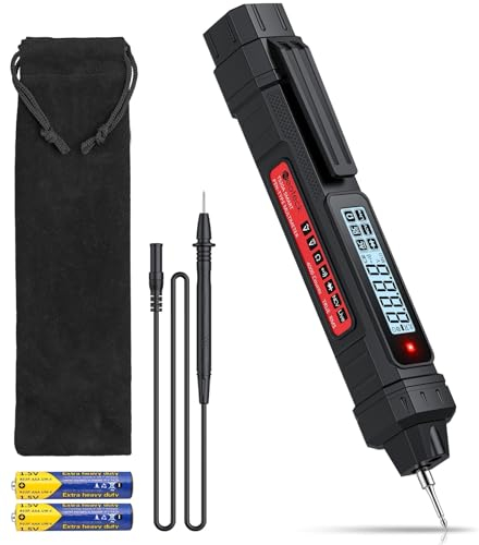 Neoteck 2 In 1 Pen Type Digital Multimeter Voltage Tester 4000 Counts Intelligent TRMS Multimeter Voltage Tester Pen for Testing AC/DC Voltage Resistance Continuity Capacitance Diode Live Wire