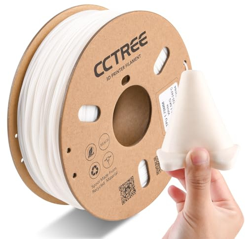 CCTREE Flexibles TPU-Filament 1,75 mm für 3D-Druck, 1 kg, Maßgenauigkeit +/- 0,03 mm, Shore Härte 100 A, flexibles TPU-Filament, kompatibel mit den meisten FDM 3D-Druckern