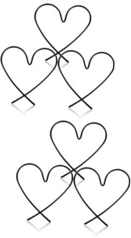 IMIKEYA 6 Stk Linie Herzanhänger Hochzeitsschilder Außendekoration Heimdekoration Im Freien Rustikale Herzskulptur Liebe Wanddekoration Schwarzes Wandschild Außenwandkunst Groß Metall