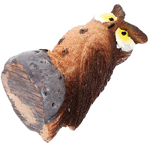 TOPBATHY Künstliche Eule aus Kunstharz Naturgetreue Eulenfigur Heimdekoration Gartendekoration Eulenornament Exquisit Verarbeitet