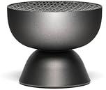 Lexon TAMO Mini Portable Bluetooth Speaker, Portable Bluetooth Speaker, Touch Controlled, Built-in Microphone and Speaker, Wireless Rechargeable for PC and Smartphone - Steel Grey