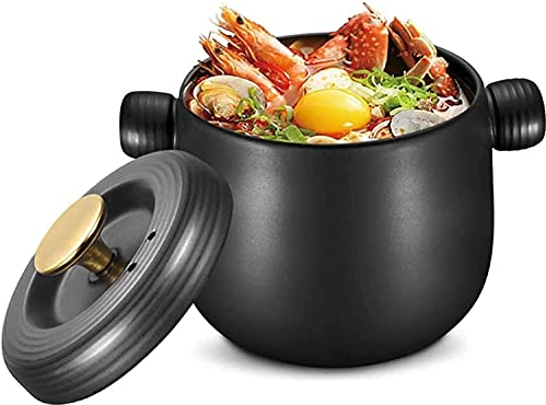 Cazuela De Cerámica Cazuela con Tapa Olla De Sopa De Cuerpo De Tambor Espacial Grande con Tapa,Utensilios De Cocina De Cerámica Antidesbordamiento,Olla para Estofado Grue
